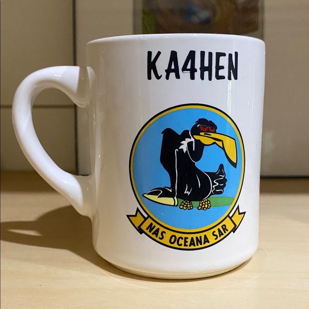 Mug with Naval Air Station (NAS) Oceana Search and Rescue (SAR) patch